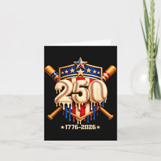 250 usa years baseball drip 4th of july 250th card