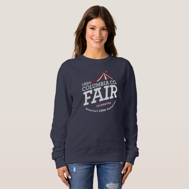 250 Womens Navy Crewneck Sweatshirt (Front Full)
