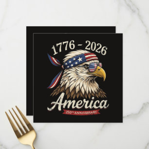 250 Year America 1776 2026 Eagle Vintage Menu