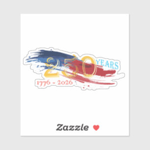 250 Year American flag brush with gold numbers