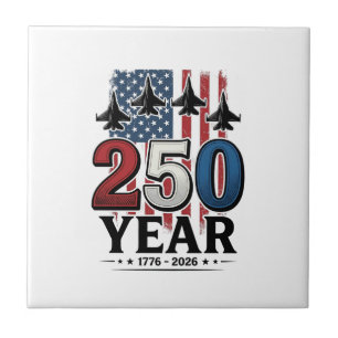250 Year Patriotic Jet Vintage Engraving Shirt Des Tile