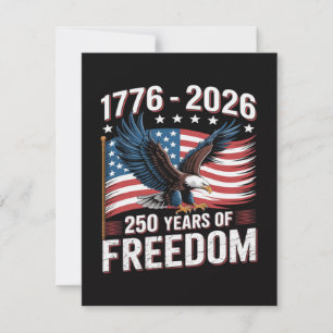 250 Years 1776 2026 250th 4th July Invitation