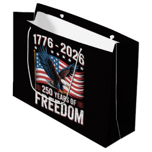 250 Years 1776 2026 250th 4th July Large Gift Bag