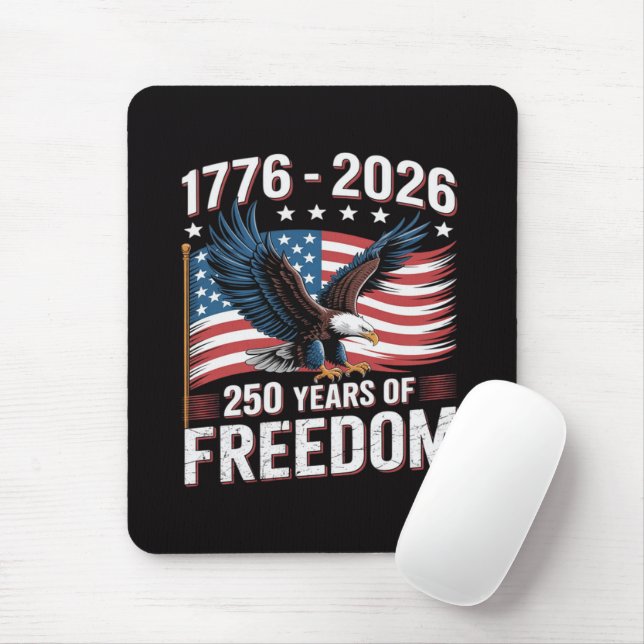 250 Years 1776 2026 250th 4th July Mouse Mat (With Mouse)