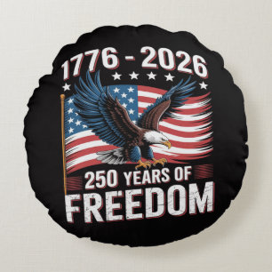 250 Years 1776 2026 250th 4th July Round Cushion