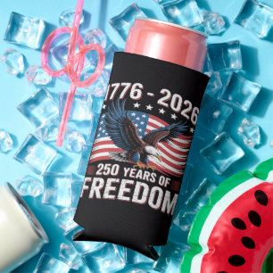 250 Years 1776 2026 250th 4th July Seltzer Can Cooler