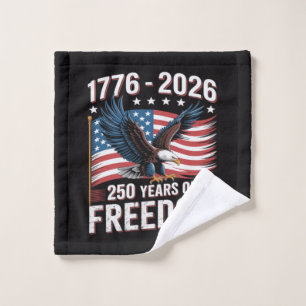 250 Years 1776 2026 250th 4th July Wash Cloth