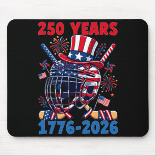 250 Years 1776 2026 250th Anniversary Ice Hockey Mouse Mat