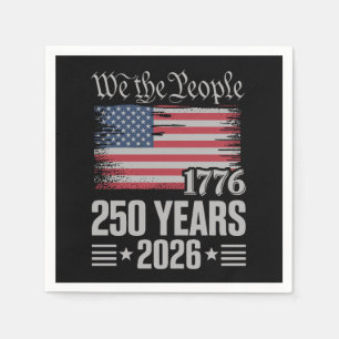 250 Years 1776 2026 250th Birthday 4th Of July Napkin