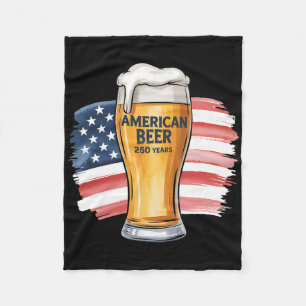 250 Years 1776-2026 250th Birthday Beer Fleece Blanket