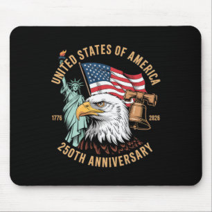 250 Years 1776-2026 250th Birthday Eagle Liberty 4 Mouse Mat