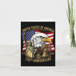250 Years 1776-2026 250th Birthday Eagle Liberty B Card