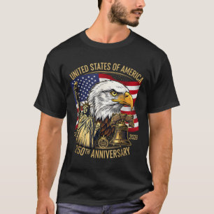 250 Years 1776-2026 250th Birthday Eagle Liberty B T-Shirt