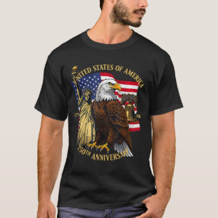 250 Years 1776-2026 250th Birthday Eagle Liberty B T-Shirt