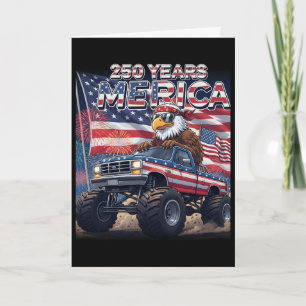 250 Years 1776-2026 250th Birthday Eagle Monster T Card