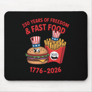250 Years 1776-2026 250th Birthday Fast Food Mouse Mat