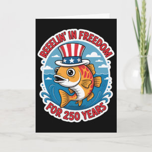 250 Years 1776-2026 250th Birthday Fishing _1 Card