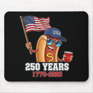 250 Years 1776-2026 250th Birthday Hotdog  Mouse Mat