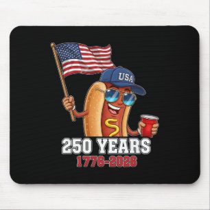 250 Years 1776-2026 250th Birthday Hotdog Mouse Mat
