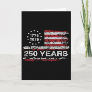250 Years 1776-2026 250th Birthday Usa Patriotic 4 Card