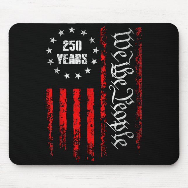 250 Years 1776-2026 250th Birthday Usa Patriotic 4 Mouse Mat (Front)