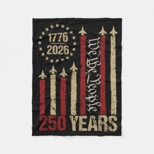 250 Years 1776 2026 250th Vintage 4th July America Fleece Blanket