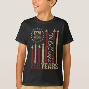 250 Years 1776 2026 250th Vintage 4th July America T-Shirt