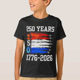 250 Years 1776 2026 250th Vintage 4th July America T-Shirt