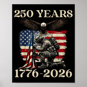 250 Years 1776 2026 250th Vintage 4th July Poster