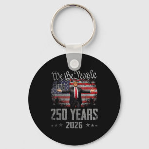 250 Years 1776-2026 250th Vintage Trump American 4 Key Ring