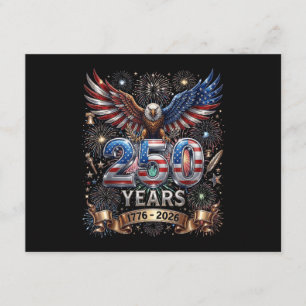 250 Years 1776 2026 4th of July Eagle 250th Annive Enclosure Card