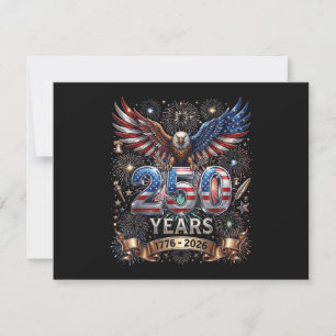 250 Years 1776 2026 4th of July Eagle 250th Annive Thank You Card