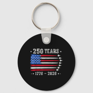 250 Years 1776 2026 Birthday USA for Men Women 4th Key Ring