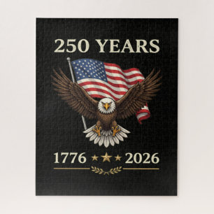 250 Years 1776 2026 Eagle American Flag Jigsaw Puzzle