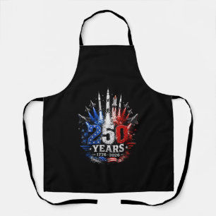 250 Years 1776–2026 Patriotic Sky Celebration Free Apron