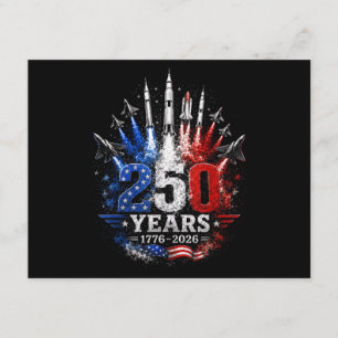 250 Years 1776–2026 Patriotic Sky Celebration Free Enclosure Card