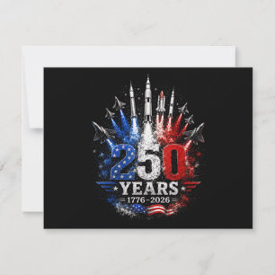 250 Years 1776–2026 Patriotic Sky Celebration Free Save The Date