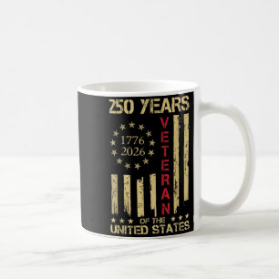 250 Years 1776-2026 Patriotic Veteran American Coffee Mug