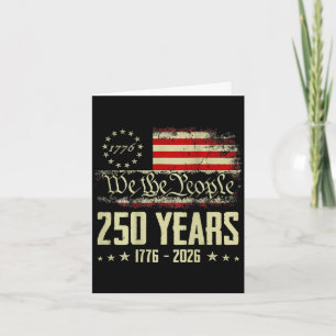 250 years 1776-2026 usa flag 250th independence card