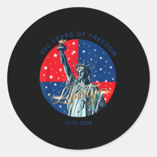 250 years 2026 america birthday classic round sticker