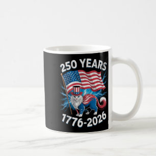 250 Years 250th Anniversary 1776-2026 Funny Cat Coffee Mug