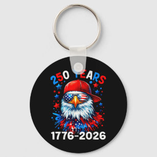 250 Years 250th Anniversary Eagle 4th of July Boys Key Ring