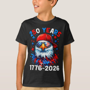 250 Years 250th Anniversary Eagle 4th of July Boys T-Shirt