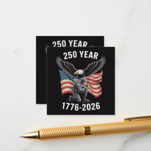 250 Years 250th Anniversary USA 4th July Enclosure Card