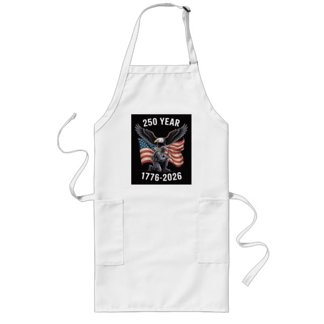 250 Years 250th Anniversary USA 4th July  Long Apron (Front)