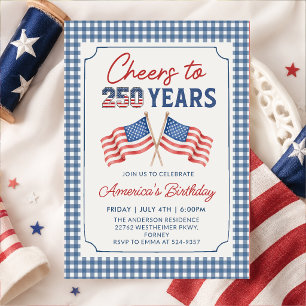 250 Years 4th of July Party Invitation