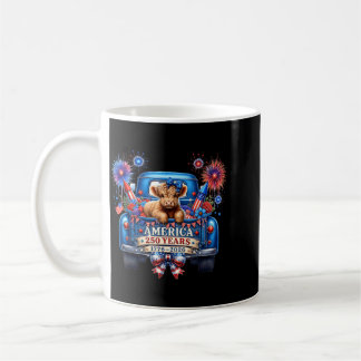 250 Years Aamerica Anniversary Highland Cow Coffee Mug