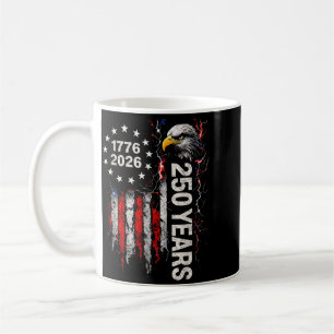 250 Years Aamerican Anniversary 1776-2026 Usa Flag Coffee Mug