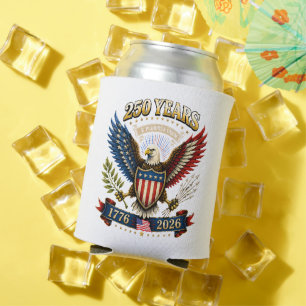 250 Years America 1776 2026 250th Anniversary Can Cooler