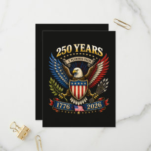 250 Years America 1776 2026 250th Anniversary Invitation Postcard